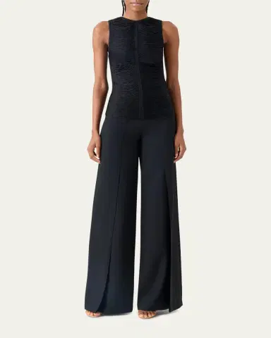 Akris Trapezoid Embroidered Sleeveless Blouse | Thumbnail 5