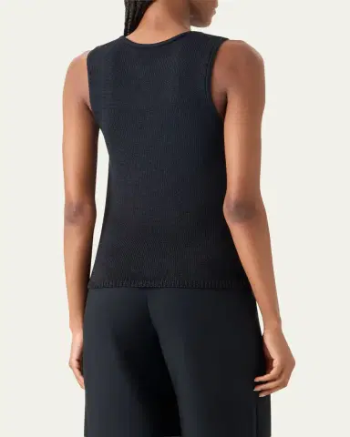 Akris Trapezoid Embroidered Sleeveless Blouse | Thumbnail 6