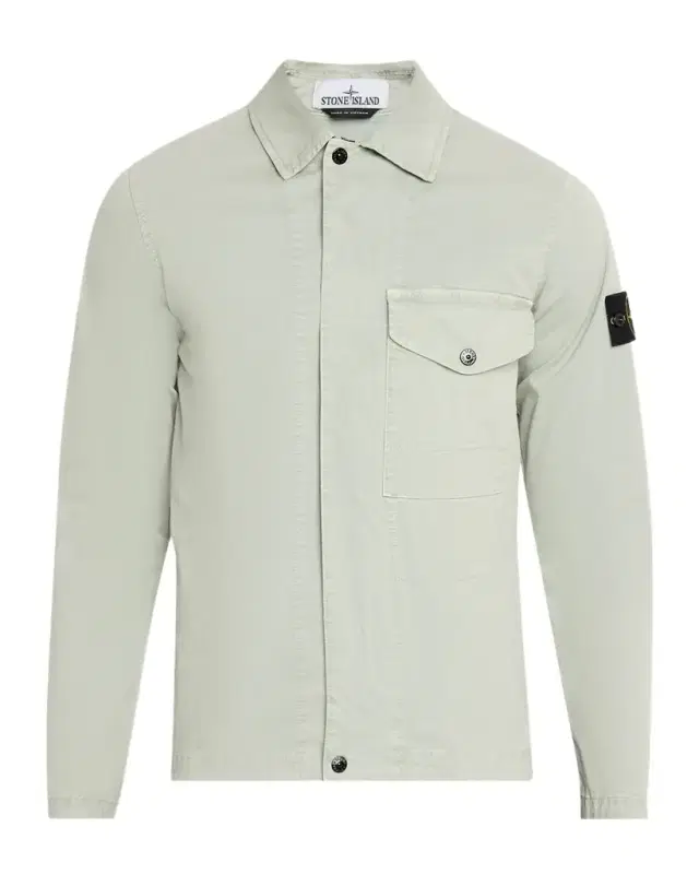 Men 's Cotton Stretch Full-Zip Shirt Jacket