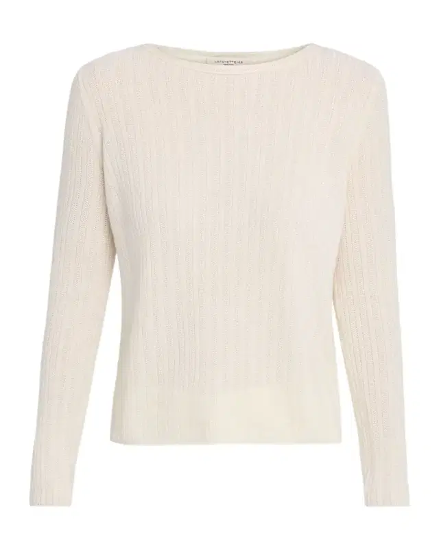 Mixed-Stitch Crewneck Sweater