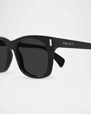 Alexander McQueen Men's AM0551S-001 Acetate Square Sunglasses | Thumbnail 3
