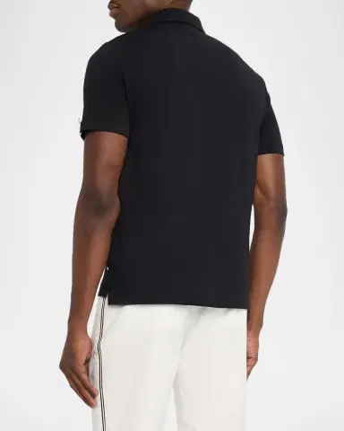 Moncler Men's Monogram Logo Nylon Polo Shirt | Thumbnail 3 Moncler Men's Monogram Logo Nylon Polo Shirt | Thumbnail 3