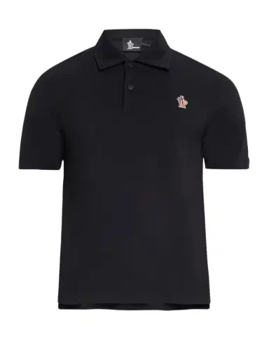 Moncler Men's Monogram Logo Nylon Polo Shirt | Thumbnail 1 Moncler Men's Monogram Logo Nylon Polo Shirt | Thumbnail 1