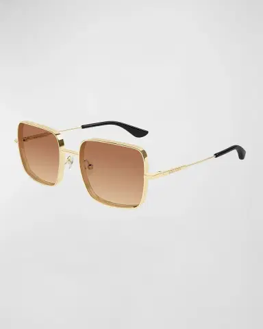 Alexander McQueen 66mm Metal & Acetate Square Sunglasses | Thumbnail 2