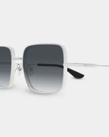 Alexander McQueen 55mm Metal Square Sunglasses | Thumbnail 3 Alexander McQueen 55mm Metal Square Sunglasses | Thumbnail 3