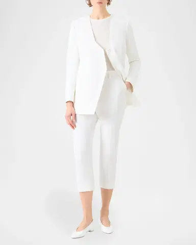 Akris Hakka High Plains Stretch Denim Long Jacket | Thumbnail 2 Akris Hakka High Plains Stretch Denim Long Jacket | Thumbnail 2