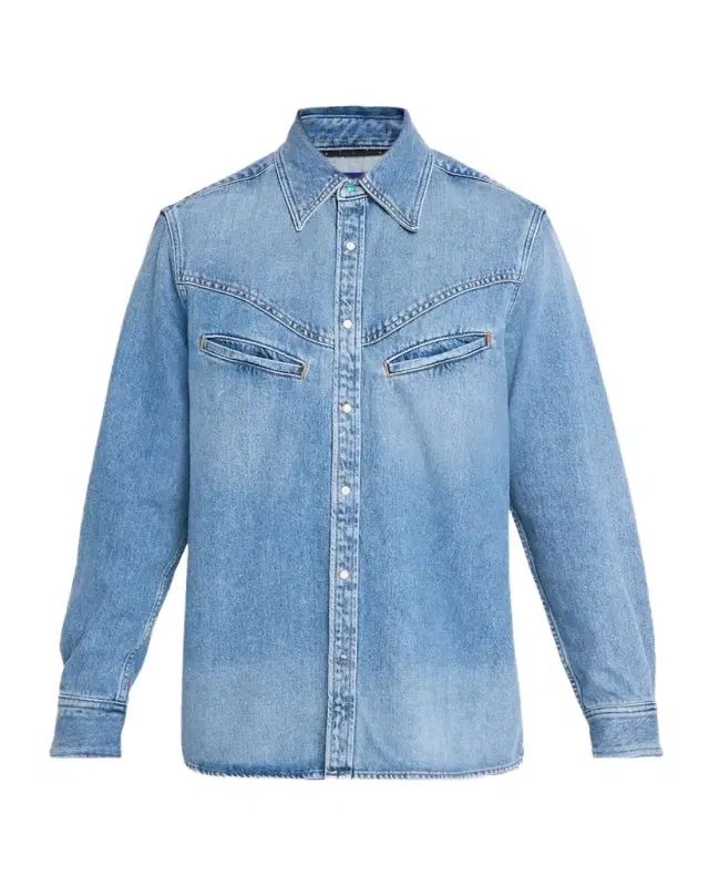 Scotch & Soda Men 's Washed Denim Western Shirt