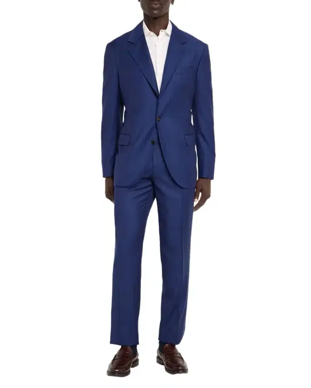Pinstriped Linen-Blend Single-Breasted Suit