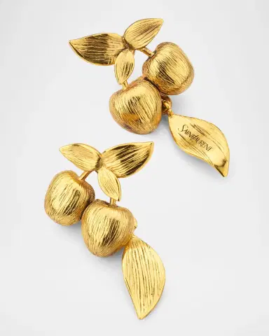 Saint Laurent Textured Cherry Earrings | Thumbnail 3 Saint Laurent Textured Cherry Earrings | Thumbnail 3
