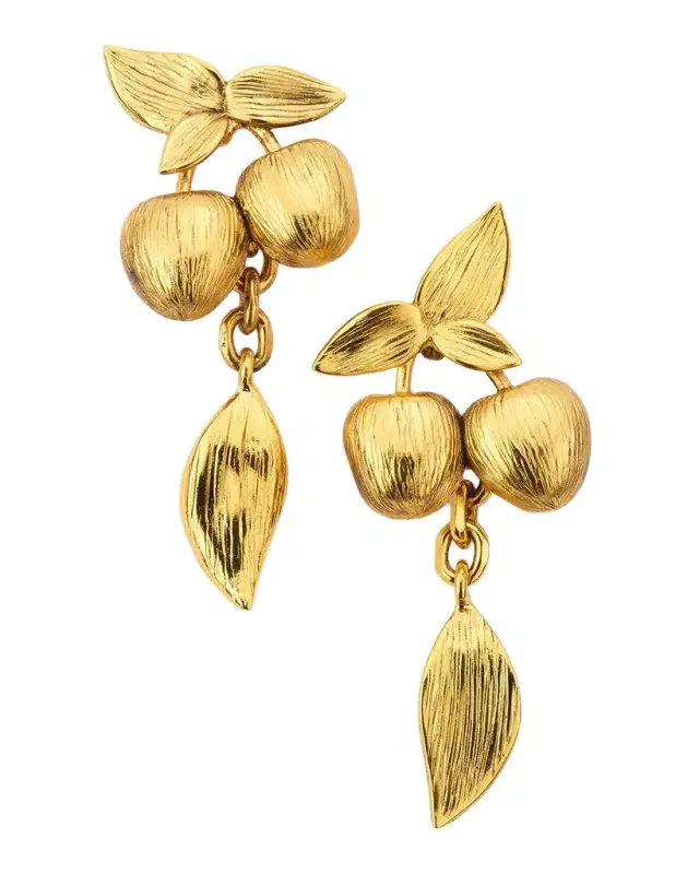 Textured Cherry Earrings