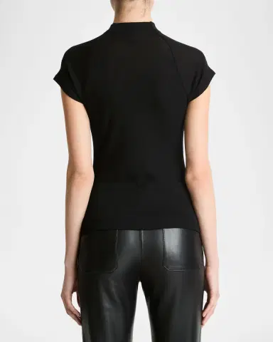 Vince Raglan Cap-Sleeve Wool Top | Thumbnail 2
