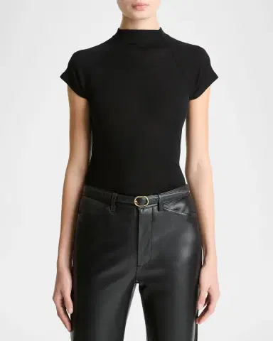 Vince Raglan Cap-Sleeve Wool Top | Thumbnail 3