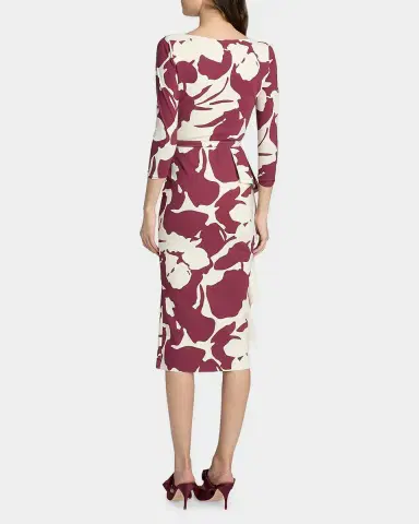 Chiara Boni La Petite Robe Ayaan Floral-Print Ruffle Midi Sheath Dress | Thumbnail 3
