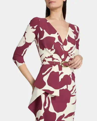 Chiara Boni La Petite Robe Ayaan Floral-Print Ruffle Midi Sheath Dress | Thumbnail 5