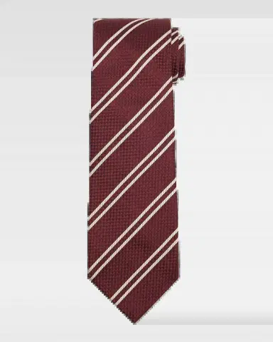 Tom Ford Men's Woven Diagonal-Stripe Silk Tie | Thumbnail 2