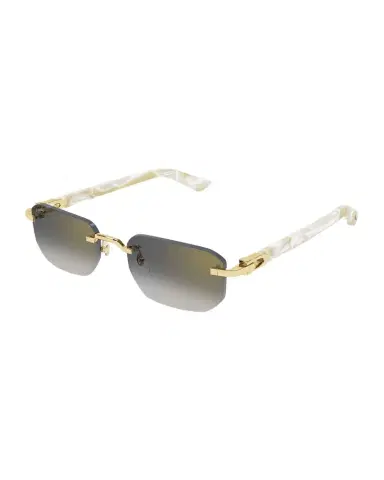Cartier Men 's CT0622S-004 Metal and Acetate Rectangle Sunglasses | Thumbnail 1