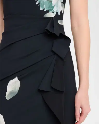Chiara Boni La Petite Robe Gudrum Floral-Print Jersey Mermaid Gown | Thumbnail 5