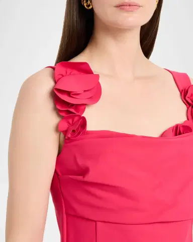 Chiara Boni La Petite Robe Dunca Floral Applique Square-Neck Mini Dress | Thumbnail 5 Chiara Boni La Petite Robe Dunca Floral Applique Square-Neck Mini Dress | Thumbnail 5