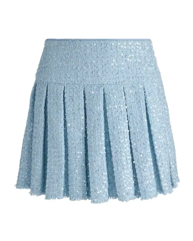ALICE + OLIVIA Emilie Embellished Tweed Mini Skort