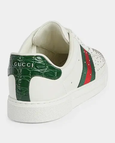 Gucci Men's Ace Studded Leather Low-Top Sneakers | Thumbnail 2 Gucci Men's Ace Studded Leather Low-Top Sneakers | Thumbnail 2