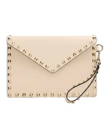 Valentino Garavani Medium Rockstud Grain Leather Pouch Bag | Thumbnail 1
