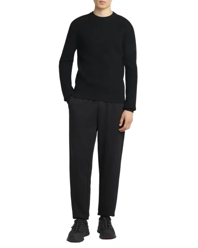 en 's Wool Waffle-Knit Crewneck Sweater
