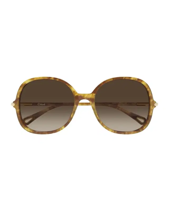 Chloe 57mm Acetate Round Sunglasses