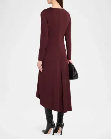 Veronica Beard Theodora Ruched Midi Dress | Thumbnail 3