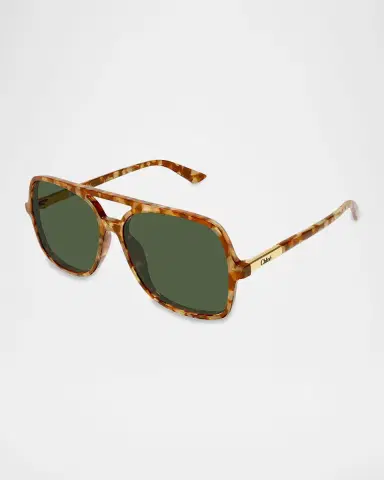 Chloé 57mm Acetate Aviator Sunglasses | Thumbnail 2 Chloé 57mm Acetate Aviator Sunglasses | Thumbnail 2