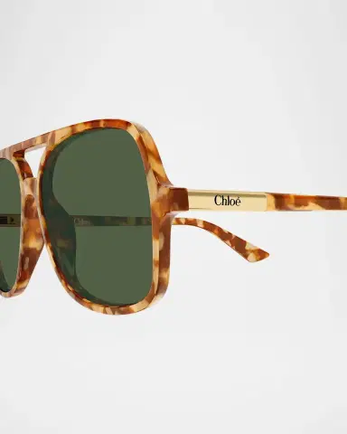 Chloé 57mm Acetate Aviator Sunglasses | Thumbnail 3 Chloé 57mm Acetate Aviator Sunglasses | Thumbnail 3