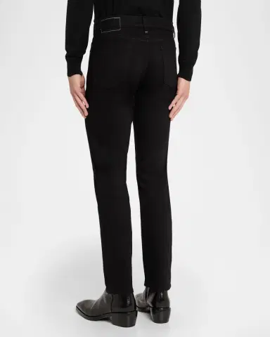 rag & bone Men's Fit 2 Black Denim Slim Fit Jeans | Thumbnail 3