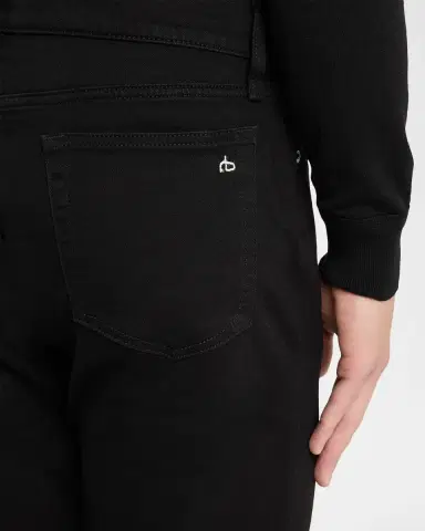 rag & bone Men's Fit 2 Black Denim Slim Fit Jeans | Thumbnail 5