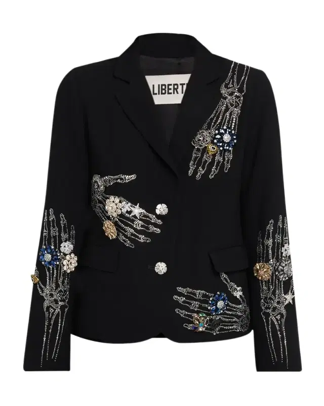 Libertine Buried Treasure Embellished Single-Breasted Short Blazer