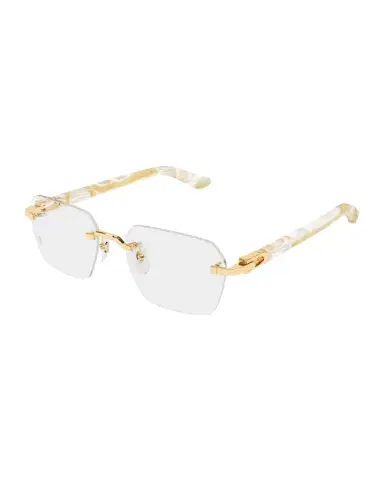 Cartier Men 's CT0623O-004 Metal and Acetate Rectangle Eyeglasses | Thumbnail 1