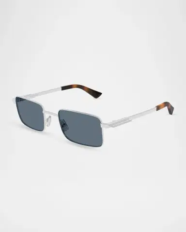 Bottega Veneta Men's BV1469S-002 Metal Rectangle Sunglasses | Thumbnail 2