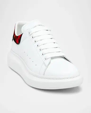 Alexander McQueen Men's Oversized Leather Low-Top Sneakers | Thumbnail 3 Alexander McQueen Men's Oversized Leather Low-Top Sneakers | Thumbnail 3