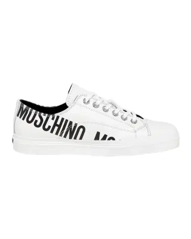 MOSCHINO Men's Logo-Printed Leather Low-Top Sneakers | Thumbnail 1