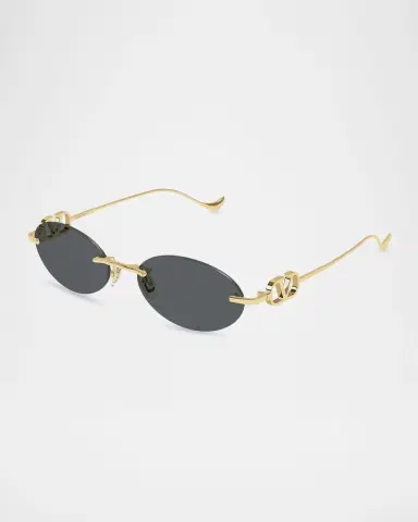 Valentino Garavani VLogo 53mm Metal Oval Sunglasses | Thumbnail 2 Valentino Garavani VLogo 53mm Metal Oval Sunglasses | Thumbnail 2