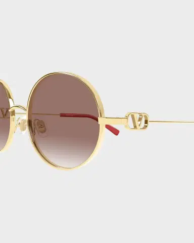 Valentino Garavani VLogo Signature 56mm Round Sunglasses | Thumbnail 3 Valentino Garavani VLogo Signature 56mm Round Sunglasses | Thumbnail 3