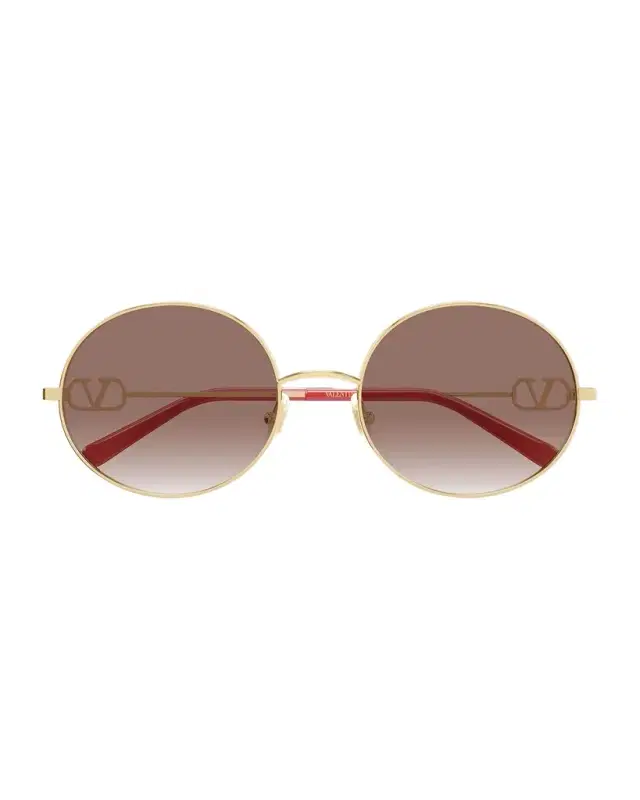 Valentino Garavani VLogo Signature 56mm Round Sunglasses