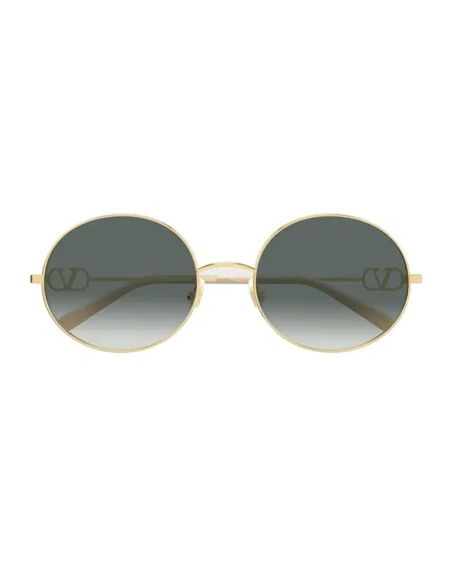 Valentino Garavani VLogo Signature 56mm Metal Round Sunglasses