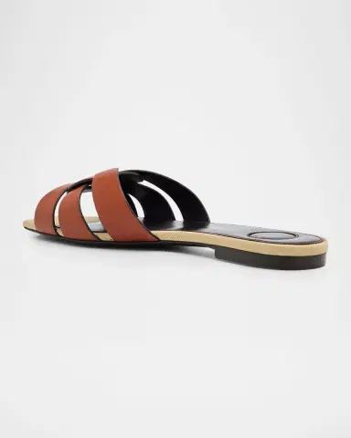 Saint Laurent Tribute Woven Leather Flat Sandals | Thumbnail 2 Saint Laurent Tribute Woven Leather Flat Sandals | Thumbnail 2