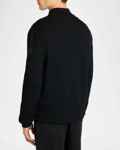 Moncler Men 's Quilted Knit Hybrid Full-Zip Cardigan | Thumbnail 3 Moncler Men 's Quilted Knit Hybrid Full-Zip Cardigan | Thumbnail 3