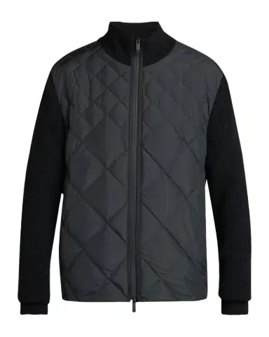 Moncler Men 's Quilted Knit Hybrid Full-Zip Cardigan | Thumbnail 1 Moncler Men 's Quilted Knit Hybrid Full-Zip Cardigan | Thumbnail 1