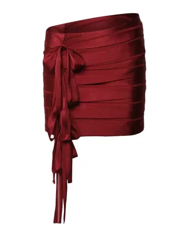 Et Ochs Reed Bow-Embellished Satin Chiffon Mini Skirt | Thumbnail 1