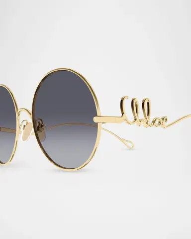 Chloé 56mm Metal Round Sunglasses | Thumbnail 3 Chloé 56mm Metal Round Sunglasses | Thumbnail 3