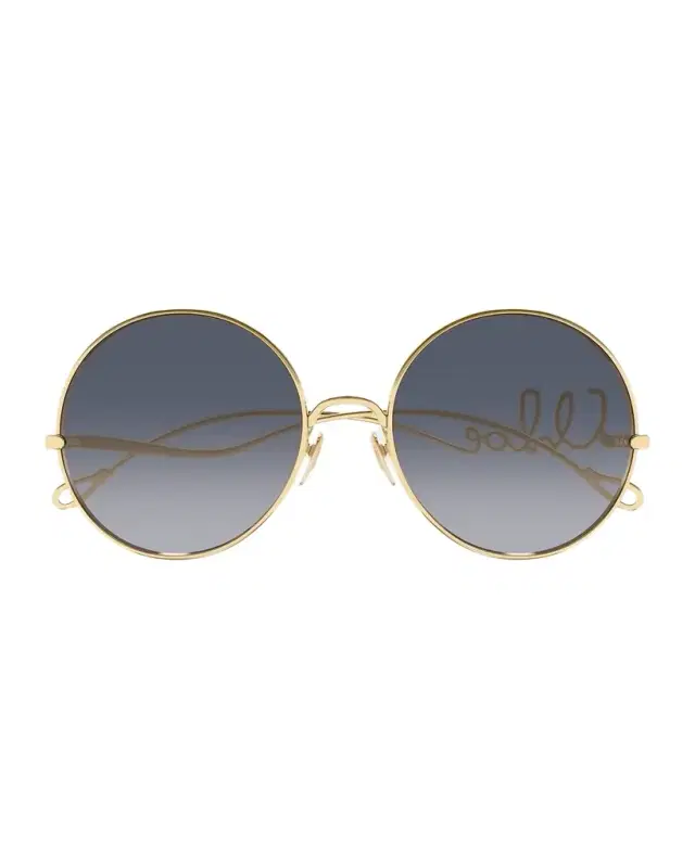 Chloe 56mm Metal Round Sunglasses