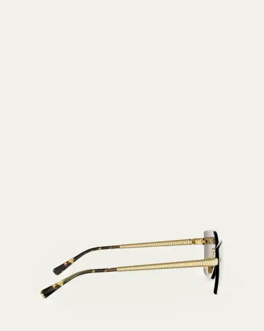 BVLGARI Tubogas 59mm Metal Square Sunglasses | Thumbnail 4 BVLGARI Tubogas 59mm Metal Square Sunglasses | Thumbnail 4