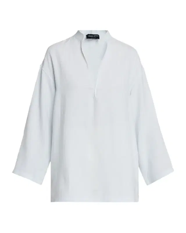 V-Neck Long-Sleeve Hemp Tunic Shirt