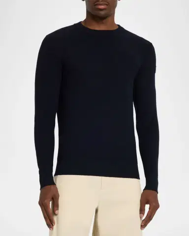 Moncler Men's Wool Knit Crewneck Sweater | Thumbnail 3